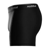 HUDDLE Men’s Boxer Shorts, 3-Pack – Cotton Blend, Logo Waistband, Solid Color Black M (Medium)