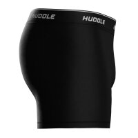 HUDDLE Men’s Boxer Shorts, 3-Pack – Cotton Blend, Logo Waistband, Solid Color Black M (Medium)