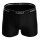HUDDLE Herren Boxershorts, 3er Pack - Baumwollmischung, Logobund, einfarbig Schwarz M