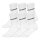 HUDDLE Unisex Socks, 6-Pack – Basic, Logo, Crew, Sports Socks, Solid Color White 35-38 (3-5 UK)