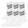 HUDDLE Unisex Socken, 6er Pack - Streifen, Logo, Crew, Sportsocken, einfarbig Weiß 35-38