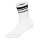 HUDDLE Unisex Socken, 6er Pack - Doppelstreifen, Logo, Crew, Sportsocken, einfarbig Weiß 35-38