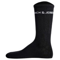 JACK&JONES Herren Tennissocken 10er Pack - JACBASIC LOGO TENNIS SOCK, One Size Schwarz 40-46