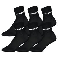 HUDDLE Unisex Socken, 6er Pack - Basic, Logo, Short Crew,...