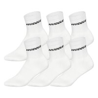 HUDDLE Unisex Socks, 6-Pack - Basic, Logo, Short Crew,...