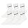 HUDDLE Unisex Socks, 6-Pack - Basic, Logo, Short Crew, Sports Socks, Solid Color White 35-38 (3-5 UK)