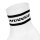 HUDDLE Unisex Socks, 6-Pack – Stripes, Logo, Short Crew, Sports Socks, Solid Color White 35-38 (3-5 UK)