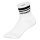 HUDDLE Unisex Socken, 6er Pack - Doppelstreifen, Logo, Short Crew, Sportsocken, einfarbig Weiß 35-38