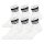 HUDDLE Unisex Socks, 6-Pack – Double Stripes, Logo, Short Crew, Sports Socks, Solid Color White 39-42 (6-8 UK)