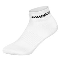 HUDDLE Unisex Quarter-Socken, 6er Pack - Basic, Logo, Quarter, Sportsocken, einfarbig Weiß 39-42