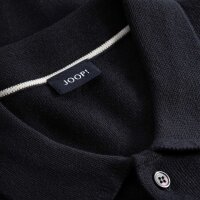 JOOP! Herren Strickhemd - Aco, durchgeknöpft, Baumwoll-Mix, Brusttasche, einfarbig Dunkelblau M