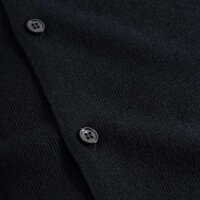 JOOP! Herren Strickhemd - Aco, durchgeknöpft, Baumwoll-Mix, Brusttasche, einfarbig Dunkelblau M
