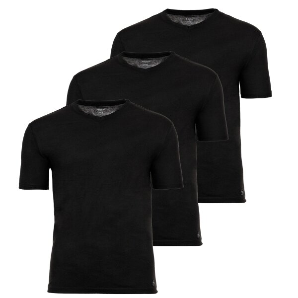 SCOTCH&SODA Mens T-shirts, 3-pack, V-neck – Ultra Soft V-neck tee, undershirt Black S (Small)
