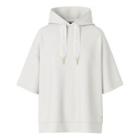 JOOP! Damen Hoodie Kurzarm - Tavi, Sweatshirt mit Kapuze, Loungewear, Baumwoll-Mix, einfarbig Weiß XS