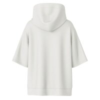 JOOP! Damen Hoodie Kurzarm - Tavi, Sweatshirt mit Kapuze, Loungewear, Baumwoll-Mix, einfarbig Weiß XS