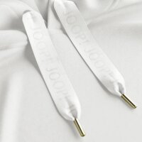 JOOP! Damen Hoodie Kurzarm - Tavi, Sweatshirt mit Kapuze, Loungewear, Baumwoll-Mix, einfarbig Weiß XS