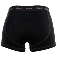 DIESEL Herren Boxershorts, 3er Pack - DAMIEN-UTLT, Trunks, Cotton Stretch, Print Schwarz/Braun M