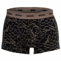 DIESEL Herren Boxershorts, 3er Pack - DAMIEN-UTLT, Trunks, Cotton Stretch, Print Schwarz/Braun M