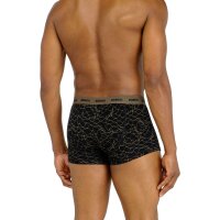 DIESEL Herren Boxershorts, 3er Pack - DAMIEN-UTLT, Trunks, Cotton Stretch, Print Schwarz/Braun M