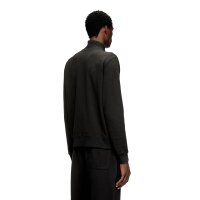 DIESEL mens sweat jacket with stand-up collar - S-GINN-ZIP-IOD, kangaroo pocket, Fleece, solid color Black M (Medium)