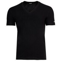 DSQUARED2 Herren T-Shirts, 2er Pack, V-Neck - TWIN-PACK V-NECK T-SHIRT, Cotton Stretch Schwarz M