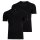 DSQUARED2 Herren T-Shirts, 2er Pack, V-Neck - TWIN-PACK V-NECK T-SHIRT, Cotton Stretch Schwarz M