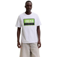 JACK&JONES Herren T-Shirts, 5er Pack - JCOLOGAN SUMMER PRINT, Rundhals, Baumwolle Rosa/Weiß/Schwarz S