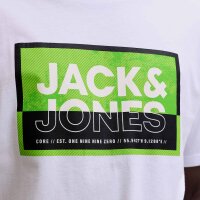 JACK&JONES Herren T-Shirts, 5er Pack - JCOLOGAN SUMMER PRINT, Rundhals, Baumwolle Rosa/Weiß/Schwarz S