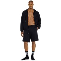DIESEL Herren Sweatshorts - LUCAS-D-CORE, Baumwolle, einfarbig Schwarz M