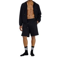DIESEL Herren Sweatshorts - LUCAS-D-CORE, Baumwolle, einfarbig Schwarz M