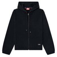 DIESEL Mens Hooded Sweat Jacket - JOY-D-CORE, Cotton, Solid Color Black M (Medium)