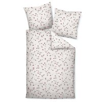 Janine 2-piece bed linen set – Tango, Mako Soft Seersucker, cotton, floral Red 135x200cm
