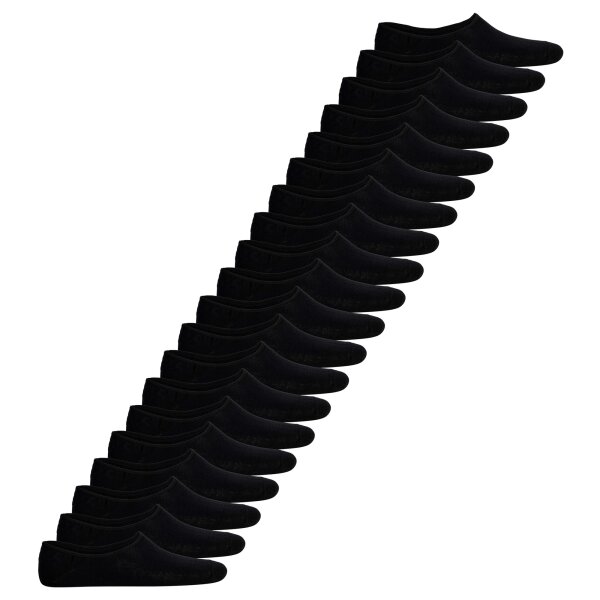 Jack & Jones Mens Socks, Pack of 20 - JACBASIC MULTI SHORT SOCK, Socks, Cotton Blend, one size, solid color Black 40-46