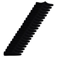 JACK&JONES Herren Füßlinge, 20er Pack - JACBASIC MULTI SHORT SOCK, Socken, Baumwollmischung, 40-46, einfarbig Schwarz 40-46