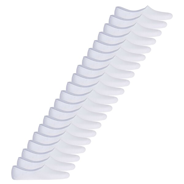 JACK&JONES Herren Füßlinge, 20er Pack - JACBASIC MULTI SHORT SOCK, Socken, Baumwollmischung, 40-46, einfarbig Weiß 40-46