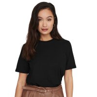 ONLY Damen T-Shirt 4er Pack - ONLONLY TEE, Rundhals, Baumwolle, einfarbig Schwarz L