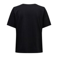 ONLY Women T-shirt Pack of 4 - ONLONLY TEE, round neck, cotton, plain colour Black L (Large)