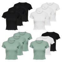 ONLY Women T-shirt Pack of 3 - ONLEMMA SHORT TOP, round...