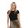 ONLY Damen T-Shirt 3er Pack - ONLEMMA SHORT TOP, Rundhals, Cropped, gerippt, einfarbig Schwarz XS