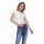 ONLY Women T-shirt Pack of 3 - ONLEMMA SHORT TOP, round neck, cropped, ribbed, plain colour White/Black/Light green XS (X-Small)
