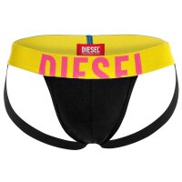 DIESEL Herren Jockstraps, 3 Pack - JOCKY-D-POP, Logobund. Cotton Stretch Schwarz/Gelb/Pink M