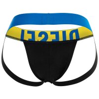 DIESEL Herren Jockstraps, 3 Pack - JOCKY-D-POP, Logobund. Cotton Stretch Schwarz/Gelb/Pink M