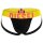 DIESEL Men Jockstraps, 3-pack - JOCKY-D-POP, logo waistband. Cotton stretch Black/Yellow/Pink M (Medium)