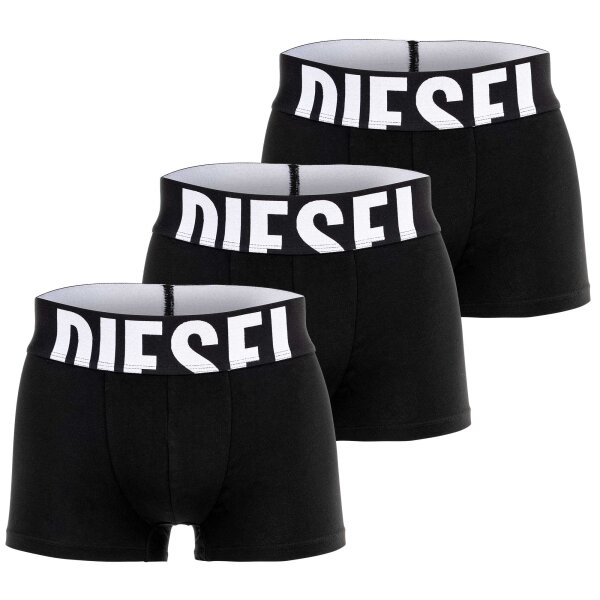 DIESEL Men Boxer Shorts, 3-pack - UMBX-DAMIENTHREEPACK, Trunks, Cotton Stretch, Big Logo Black M (Medium)