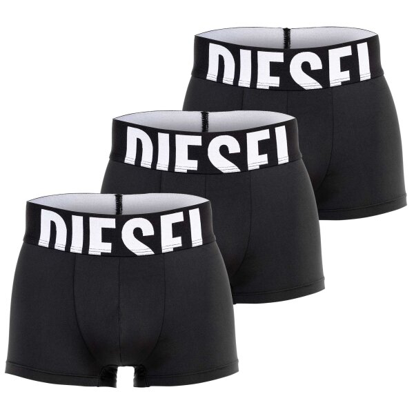 DIESEL Men Boxer Shorts, 3-pack - DAMIEN-D-POP 55, Boxer Briefs, Retro-style, Large Logo, Microfibre Black M (Medium)