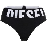 DIESEL Damen Strings, 3er Pack - UFST-STARS-THREEPACK, Big Logo, Cotton Stretch, einfarbig Schwarz XS