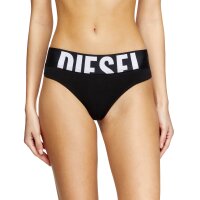 DIESEL Women Thongs, 3-pack - UFST-STARS-THREEPACK, Large Logo, Stretch Cotton, Plain Black XS (X-Small)