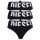 DIESEL Damen Strings, 3er Pack - UFST-STARS-THREEPACK, Big Logo, Cotton Stretch, einfarbig Schwarz XS