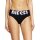DIESEL Women Thongs, 3-pack - UFST-STARS-THREEPACK, Large Logo, Stretch Cotton, Plain Black XS (X-Small)