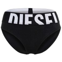 DIESEL Damen Slips, 3er Pack - LOLA-D-POP, Big Logo, Cotton Stretch, einfarbig Schwarz XS